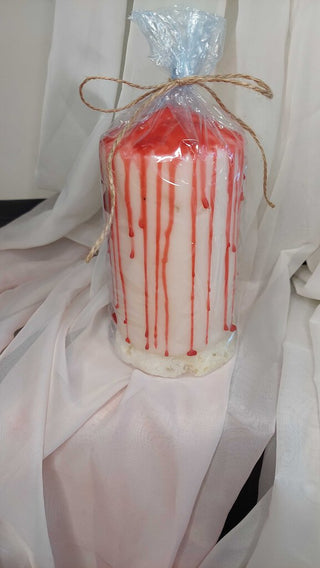 Dripping Blood Pillar Candle (vanilla scent) FIRM