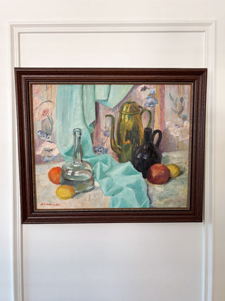 24"Lx20"W Signed Margaret E. Weidert Still Life Oil Painting