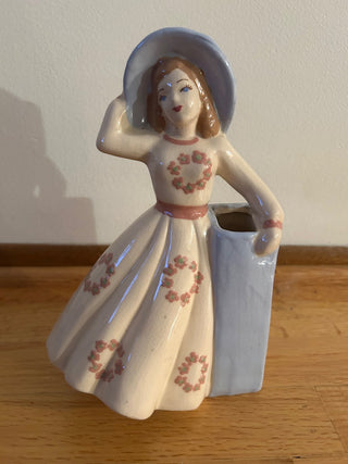 Vintage Weil Ware California Pottery Figurine Plantar Vase