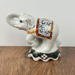 Floral & Blue Polka Dot Elephant
