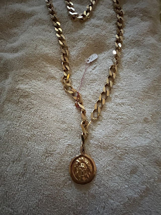 Lions Head Medallion Necklace