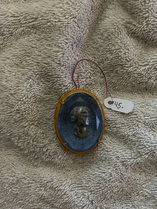 Cameo Pin Reverse Carved 1.25"X1.75"