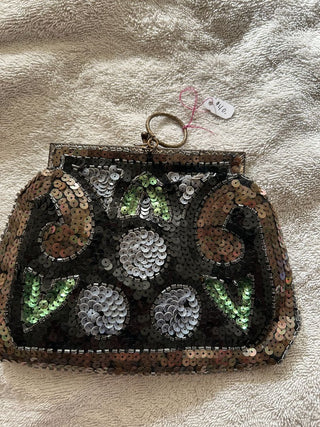 Beaded Sequesnced Clutch Purse