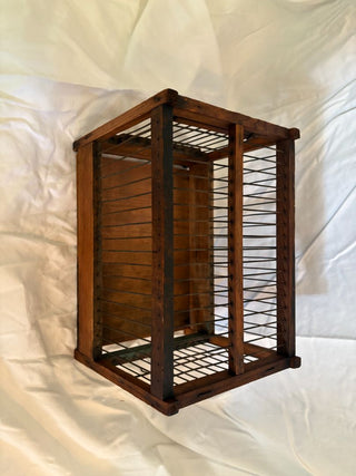 Vintage Wood/Black Wire Birdcage