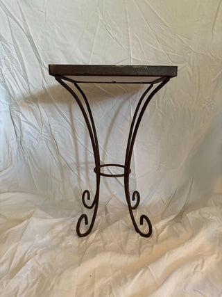 Metal and stone "Bee" embossed table