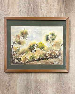 Watercolor Landscape in Wood Frame 19Wx1Dx16H