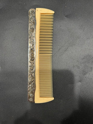 Vintage Celluloid Comb Ornate Handle