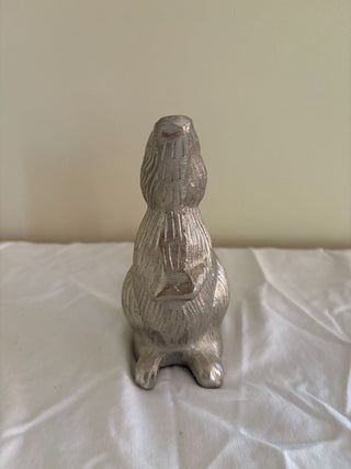 silver bunny statue