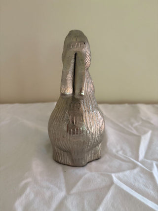 silver bunny statue