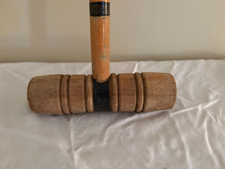 10.00 vintage croquet mallet with black trim