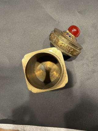Chinese Brass Tea Caddy