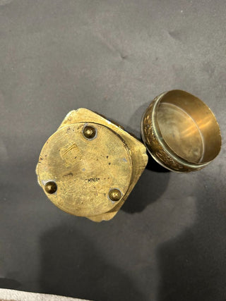 Chinese Brass Tea Caddy