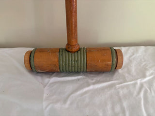 12.00 vintage croquet mallet with light green trim