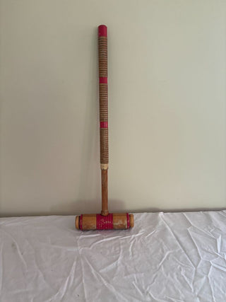12.00 vintage croquet mallet with red trim