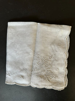Handkerchef, White Needlepoint Lace