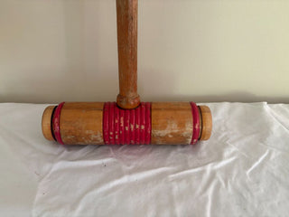12.00 vintage croquet mallet with red trim