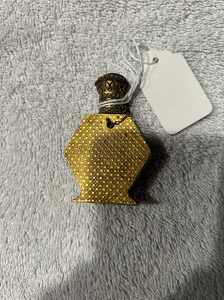 Perfume Bottle Hexagonal Brass Filligree