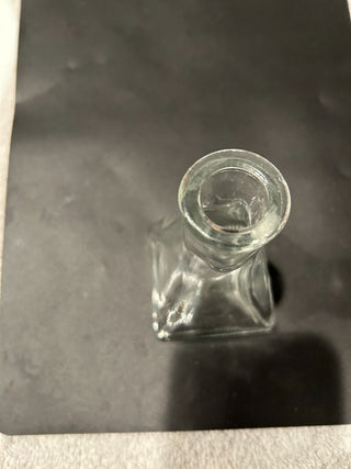 Cut Glass Bottle. Square Base
