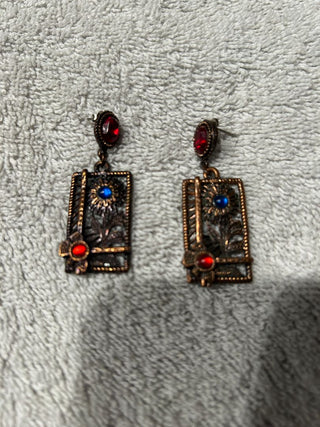 Earrings Boho Style w/ornate Floral