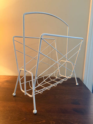 MCM white magazine rack