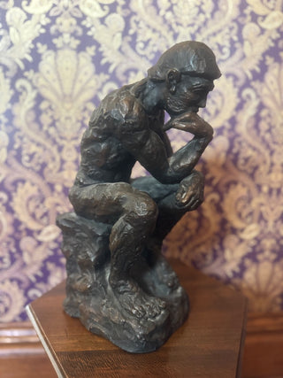 Vintage, Marval chalkwere sculpture,The thinker