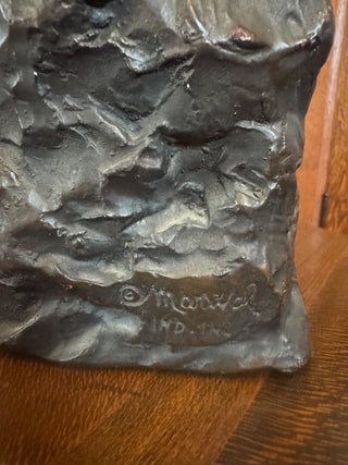 Vintage, Marval chalkwere sculpture,The thinker