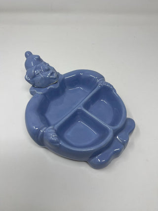 1940's Hankscraft Blue Clown Childs Divided Bowl