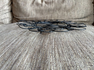 vintage black wire folding basket
