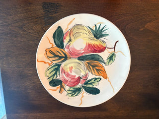 Vintage (set of 6)Hand painted Japanese Plates w Apple and Pear Design