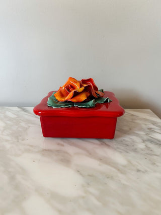 Johannes Brahm Rose Motif Trinket Box