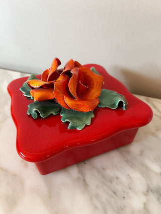 Johannes Brahm Rose Motif Trinket Box