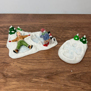Dept. 56 Angels in the Snow, 2 piece Set