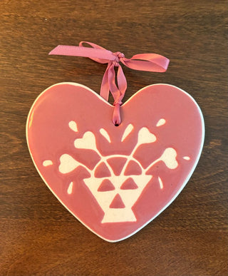 ceramic hanging heart