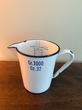 enamel measuring jug vintage
