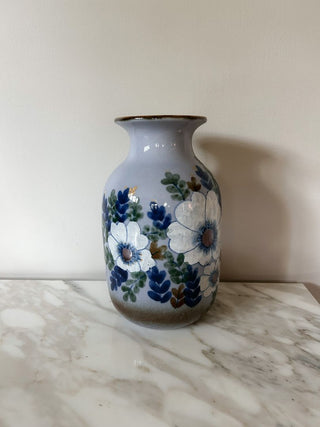 10" Hand-Painted Floral Vase
