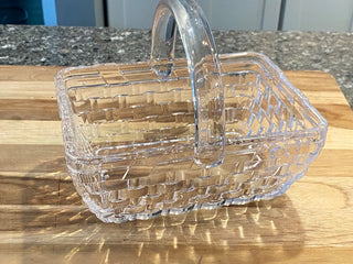 Williams Sonoma Embossed Glass Basket
