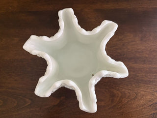Quilted Diamond milkglass vase