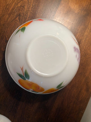 nesting bowls w fruit handpainted