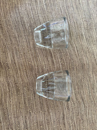 solid glass votive holders (set of two)