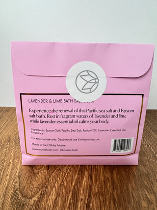 Musee Lavender and Lime Bath Balm  Lavender & Lime Mini Bath Salt Soak