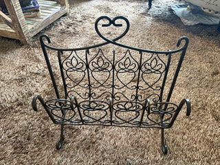 wrought iron magazine rack