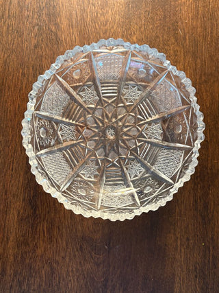 oval cut glass dish