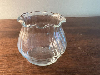 ruffle edge glass cup