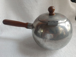 Art Deco Pewter Tea/Coffee Pot ALLOY ARTWORKS INC #276 5.5 diameter