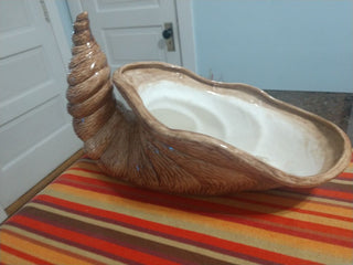 Vnt Ceramic Cornucopia 1980 14"x8"x10
