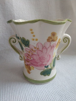Floral Ceramic Vase Portugal 5.5"