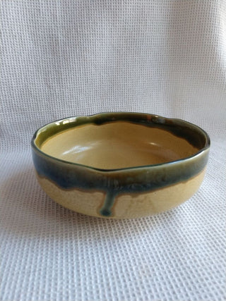 Art Pottery Drip Glaze Green Bowl