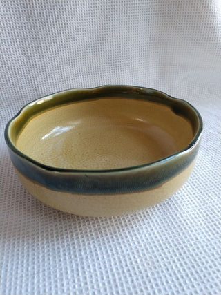 Art Pottery Drip Glaze Green Bowl
