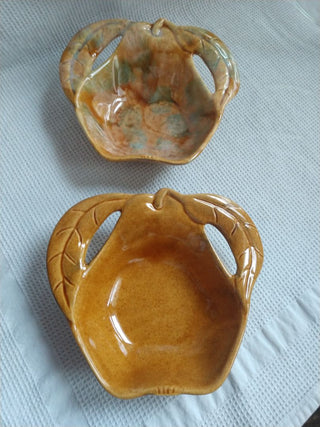 Set of 2 Vntg Calif. USA Pottery Enchanto Pear Shaped Bowl B112