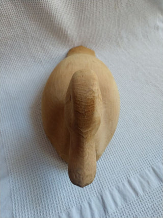 Hand Crafted Primitive Folk Art Solid Wooden Duck Decoy - to be painted